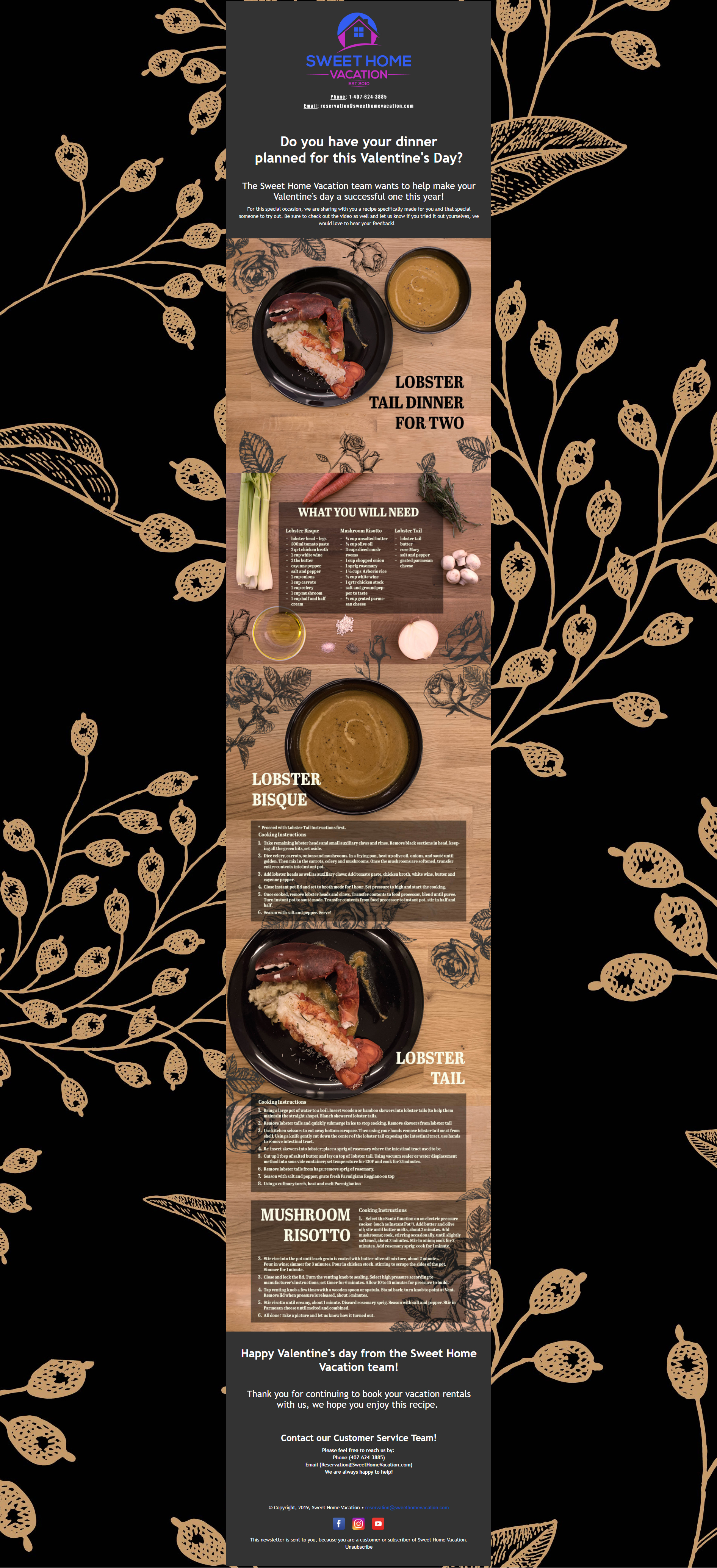 V-day newsletter Screen shot